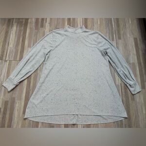 Lane Bryant Silver Metallic Mock Turtle Neck Tunic Size 14/16